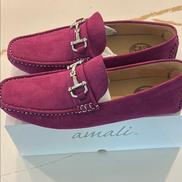 Suede Loafers with Silver Buckle - Picture 7 of 14